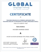 TEFL/TESOL certificate