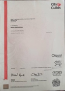 City and guilds C2 Certificate