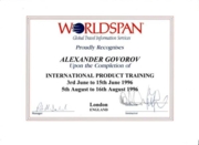 Certificate. International Product Training