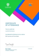 Cambridge certificate