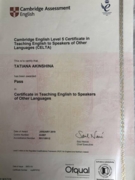 CELTA Certificate