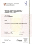 Cambridge English Level 5 Certificate in Teaching English to Speakers of Other Languages (CELТА)