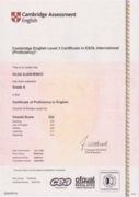 Certificate of Proficiency in English