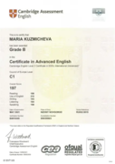 CAE certificate