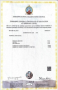 Zimbabwe General Certificate of Education at Ordinary Level Certificate