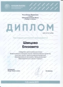 Диплом победителя заключительного этапа Всероссийского конкурса проектов Образовательного центра "Сириус"