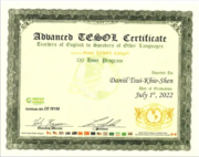 Advanced TESOL certificate