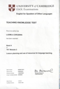 Cambridge ESOL Certificate TKT Module 2