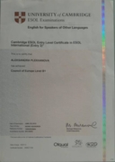 Cambridge certificate