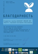 Благодарность за лингвистическое обеспечение международной конференции стран BRICS