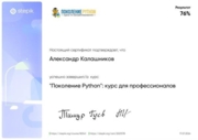 Сертификат Python