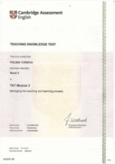 TKT Cambridge Certificate Module 3