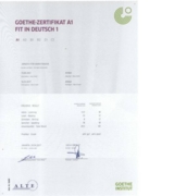 Сертификат. Goethe certificate