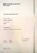 Cambridge certificate TKT (teaching knowledge test) module 3