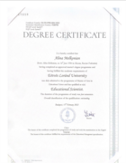 Degree Certificate MA