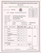 High School Mark sheet