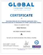 TEFL / TESOL  Certificate