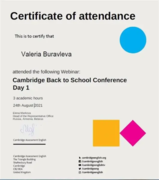 Cambridge Certificate