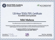 Certificate TESOL /  TEFL