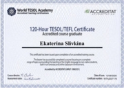 Сертификат TESOL