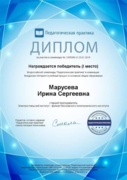 Диплом за 1 место в номинации "Введение Интернет в учебный процесс в основном общем образовании"