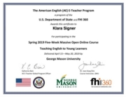 The American English Teacher Program "Teaching English to young learners"