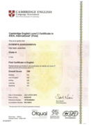 First Certificate in English (Cambridge FCE exam)