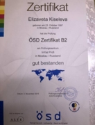 OSD ZERTIFIKAT B2