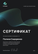 Сертификат о прохождении курса "Университет репетиторства".