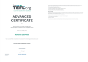 TEFL ADVANCED CERTIFICATE