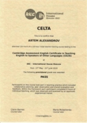 CELTA Certificate