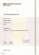 TKT Module 1 Certificate