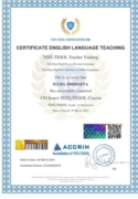 Certificate English language teaching