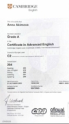 Certificate in Advanced English