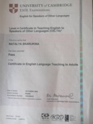 Международный Cambridge Certificate - CELTA