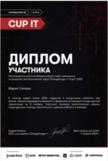 Участник кейс-чемпионата cup it