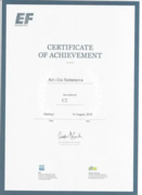 Certificate of Achievement EF