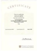 CELTA Certificate