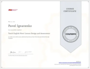 Coursera Lesson Design and Assessment