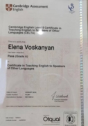 CELTA certificate