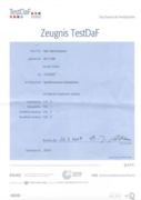 Zeugnis TestDaf