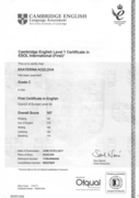 FCE Certificate