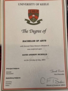 Bachelor of Arts in English and Philosophy