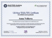 TESOL certificate