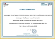 Attestation de suivi