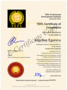 TEFL Professional development institute, 120 a. h. TEFL Course, (Китай)