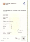 Certificate in Advanced English