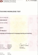 Teaching Knowledge Test