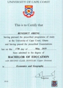 Degree Certificate