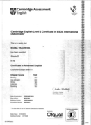 Certificate CAE (Certificate Advanced English), Cambridge ESOL